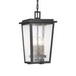 Cantebury Outdoor Pendant - Sand Black / Clear Seeded