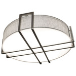 Lambert Ceiling Light - Satin Nickel / White