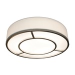 Reeves Ceiling Light Fixture - Satin Nickel / White