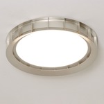 Tatum Ceiling Light Fixture - Satin Nickel / White