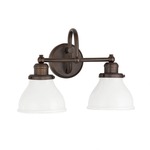 Baxter Bathroom Vanity Light - Burnished Bronze / Milk Glass