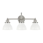 Baxter Bathroom Vanity Light - Brushed Nickel / Milk Glass