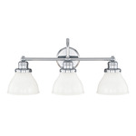 Baxter Bathroom Vanity Light - Chrome / Milk Glass