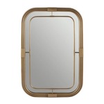 Mid-Century Modern Mirror - Aged Brass