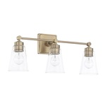 Rory Bathroom Vanity Light - Aged Brass / Clear