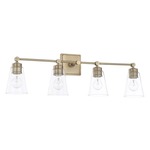 Rory Bathroom Vanity Light - Aged Brass / Clear