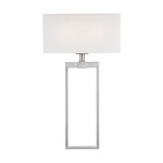 Signature 633321 Wall Sconce - Brushed Nickel / White Fabric