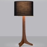 Nauta Table Lamp - Brushed Brass / Walnut / Black Amaretto