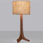 Nauta Table Lamp - Brushed Brass / Walnut / Burlap