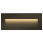 Taper 12V Horizontal Step Light - Bronze / Etched Glass