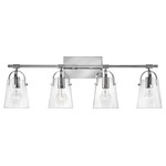 Foster Bathroom Vanity Light - Chrome / Clear