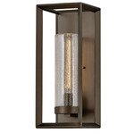 Rhodes 120V Outdoor Wall Sconce - Warm Bronze / Clear Seedy