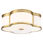 Quatrefoil Ceiling Light Fixture  - Liberty Gold / Etched White