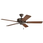 Basics Pro Patio Ceiling Fan - Satin Natural Bronze / Walnut