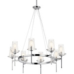 Alton Chandelier - Chrome / Clear Seeded