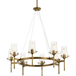 Alton Chandelier - Natural Brass / Clear Seeded