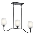 Valserrano Linear Chandelier - Black / Satin Etched