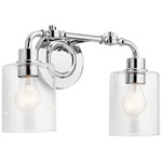 Gunnison Bathroom Vanity Light - Chrome / Clear