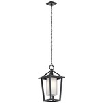 Pai Outdoor Pendant - Black / Etched Seedy