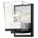 Bleeker Street Wall Sconce - Chrome / Clear