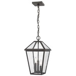 Talbot Outdoor Pendant - Oil Rubbed Bronze / Clear Seeded