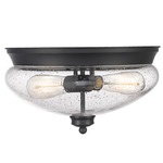 Amon Ceiling Light - Matte Black / Clear Seeded