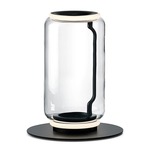 Noctambule Low Cylinder Floor Lamp - Black / Clear
