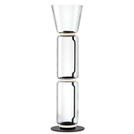 Noctambule High Cylinder Floor Lamp with Cone - Black / Clear