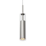 Jarvis Pendant - Brushed Nickel / Clear