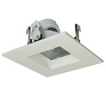 NL Series 4IN SQ Adjustable Regressed Trim - White Reflector / White Flange