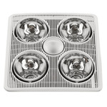 A716B Exhaust Fan with Heater and Light - White