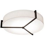 Apex Ceiling Light - Espresso / White Linen