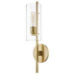 Ariel Wall Sconce - Aged Brass / Clear