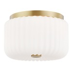 Lydia Ceiling Light Fixture - Aged Brass / Opal