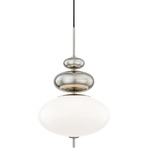 Elsie Pendant - Polished Nickel / Opal