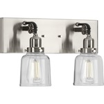 Rushton Bathroom Vanity Light - Brushed Nickel / Clear