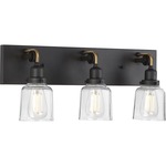 Rushton Bathroom Vanity Light - Graphite / Clear