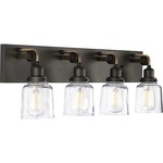 Rushton Bathroom Vanity Light - Graphite / Clear