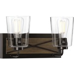 Briarwood Bathroom Vanity Light - Antique Bronze / Clear