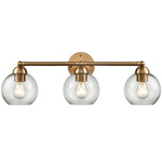 Astoria Bathroom Vanity Light - Satin Gold / Clear