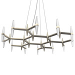 Prism Single Tier Chandelier - Satin Nickel / Frosted