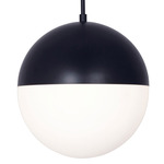 Dayana Pendant - Matte Black / Opal White