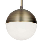 Dayana Pendant - Antique Brass / Opal White