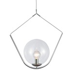 Orion Cradle Pendant - Polished Chrome / Opal White