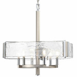 Georgian Bay Chandelier - Brushed Nickel / Water