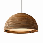 Dome Scraplights Pendant - Black / Natural