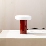 Puck Table Lamp - Oxide Red / White