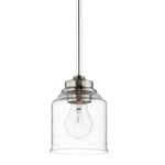 Acadia Mini Pendant - Satin Nickel / Clear Seedy