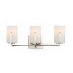 Dart Bathroom Vanity Light - Satin Nickel / Satin White