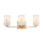 Dart Bathroom Vanity Light - Satin Brass / Satin White